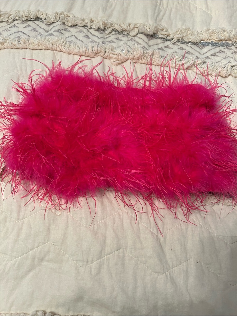 Fuchsia Feather Bandeau